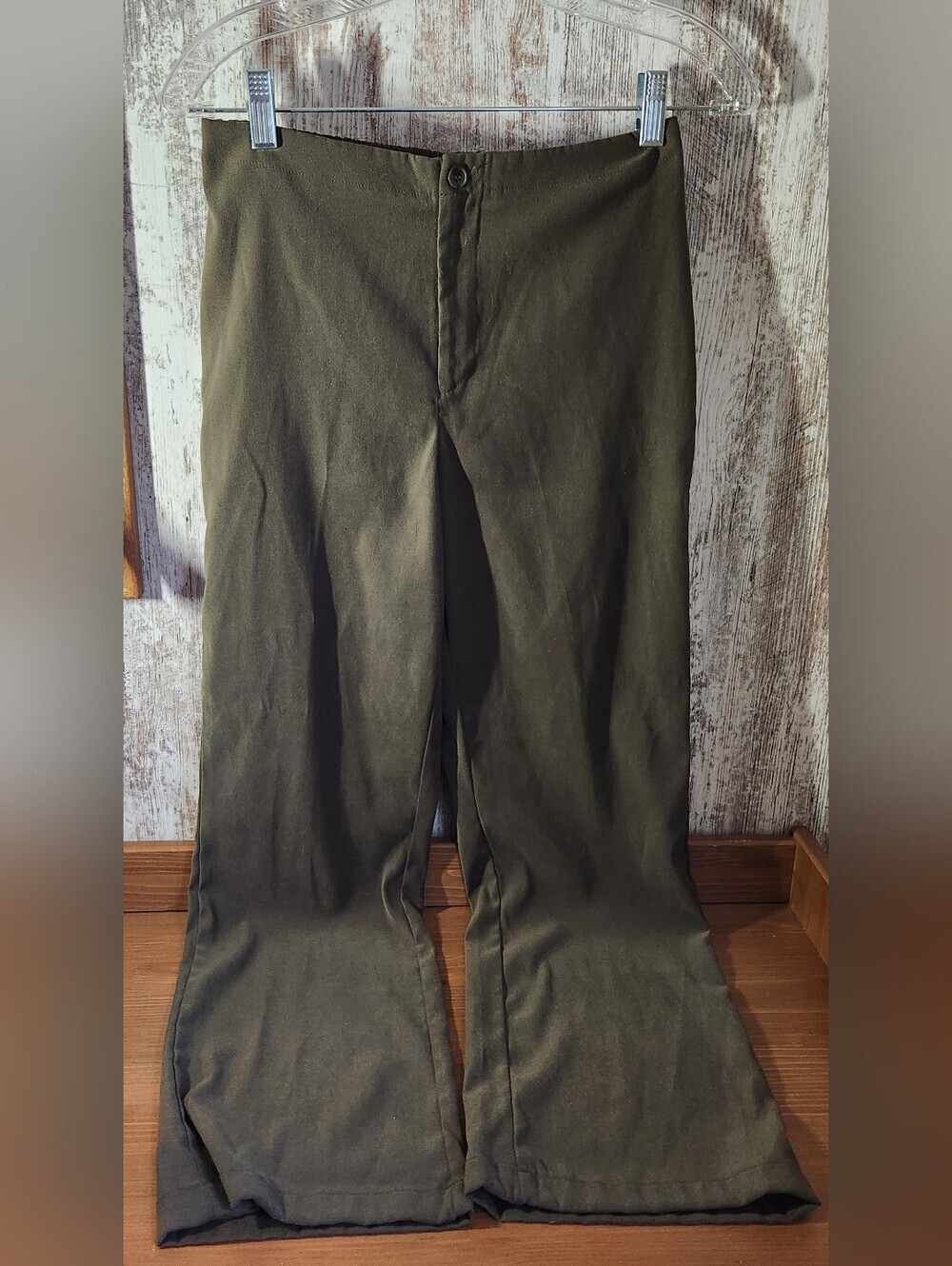 White Stag Olive Green Flare Trousers Size 6P